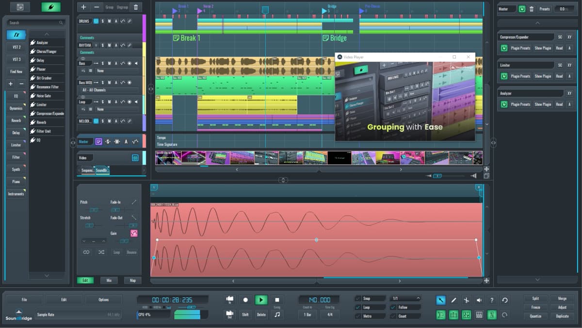 An image of the SoundBridge: DAW.