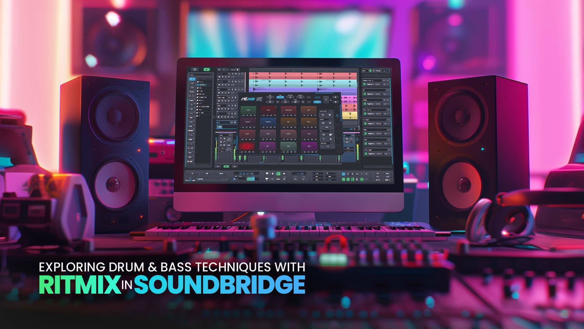 This is the featured image of the Exploring Drum and Bass Techniques with RitMix in SoundBridge blog article.