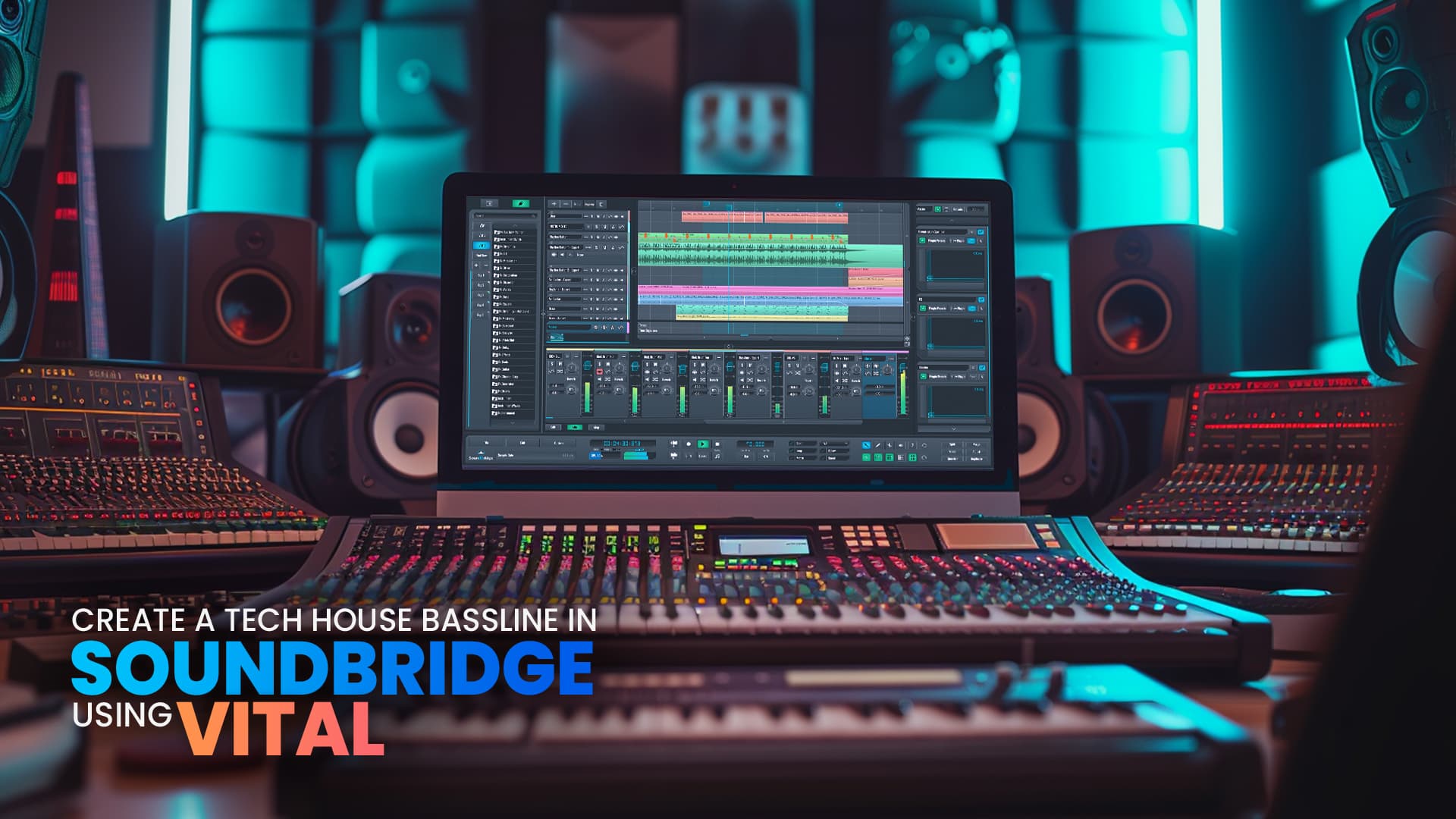 This is the featured image of the Create a Tech House Bassline in SoundBridge Using Vital blog article.