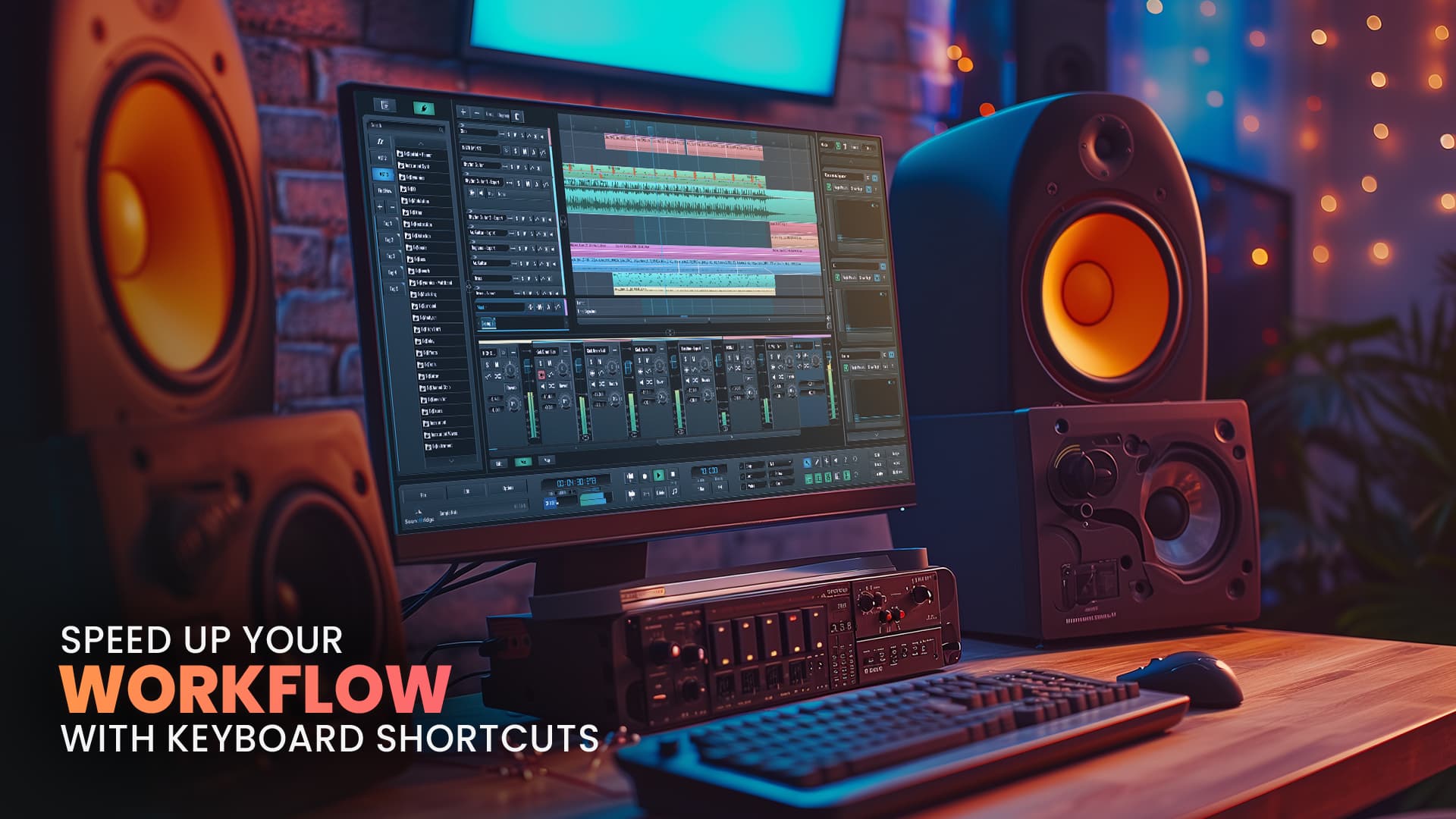 This is the featured image of the Speed up Your Workflow With Keyboard Shortcuts blog article.