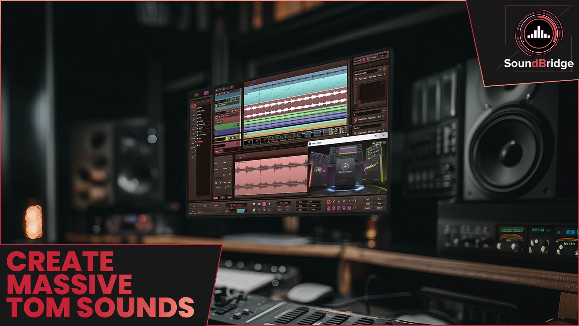 This is the featured image of the How to Build a Massive Tom Sound blog article.